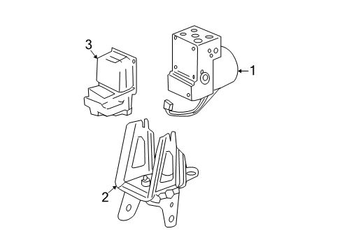 2004 Lincoln Town Car Anti-Lock Brakes Control Module Diagram for 3W1Z-2C219-CC