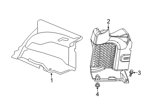 2014 Jeep Wrangler Interior Trim - Quarter Panels Panel-Quarter Trim Diagram for 1PU16DX9AB