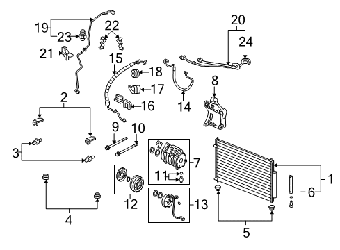 2011 Acura RL Air Conditioner Pipe, Receiver Diagram for 80341-SJA-A01