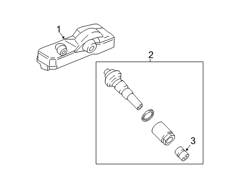 2017 Ford Focus Tire Pressure Monitoring Cap Diagram for DR3Z-1A163-A