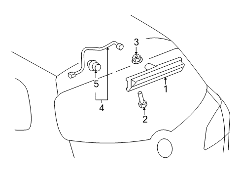 2010 Buick Enclave High Mount Lamps High Mount Lamp Diagram for 84063600