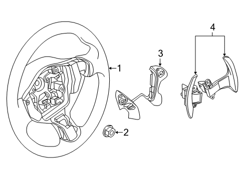 2014 Nissan Altima Steering Column & Wheel, Steering Gear & Linkage Switch Assembly - Steering Diagram for 25550-3TA3A