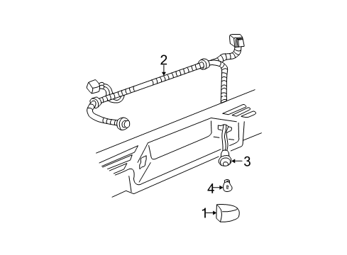 2000 GMC Yukon XL 2500 License Lamps Lamp Asm-Rear License Plate Diagram for 15049280