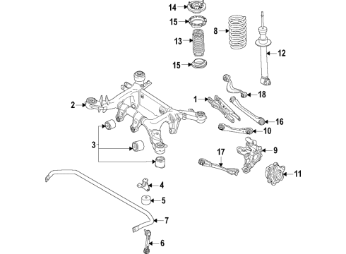 2021 BMW M440i xDrive Rear Suspension Components, Stabilizer Bar SPRING STRUT, REAR Diagram for 33526879400