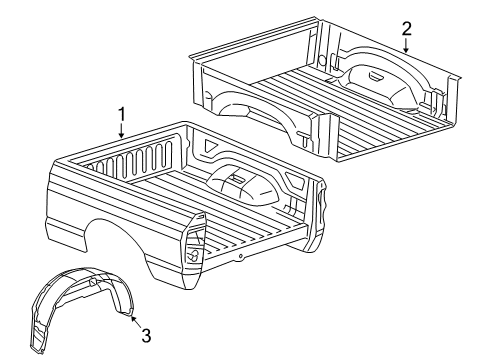 2011 Ram 2500 Box Assembly Shield-WHEELHOUSE Diagram for 68065469AC