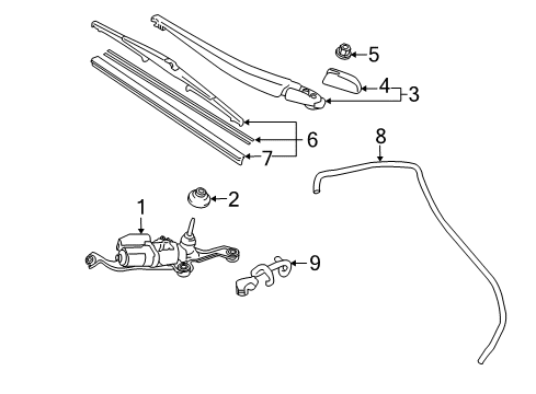 2013 Toyota Prius Wiper & Washer Components Wiper Arm Cover Diagram for 85292-47010