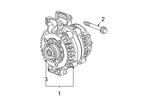 2007 GMC Canyon Alternator GENERATOR Assembly Diagram for 15831639