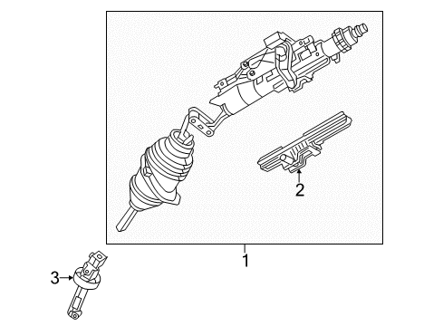 2012 Chrysler 300 Steering Column & Wheel, Steering Gear & Linkage Column-Steering Diagram for 5057578AD