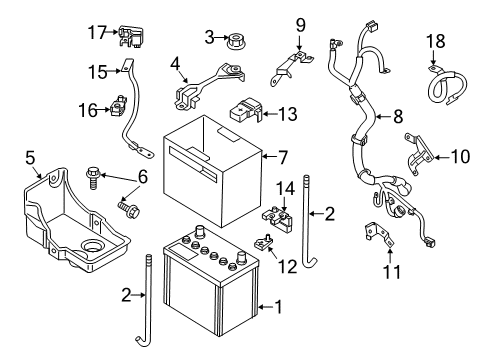 2022 INFINITI QX80 Battery HARNESS ASSY-ENGINE Diagram for 24077-6JS0A