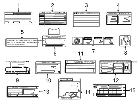 2019 Toyota Prius C Information Labels Label, Battery Information Diagram for 28898-20020