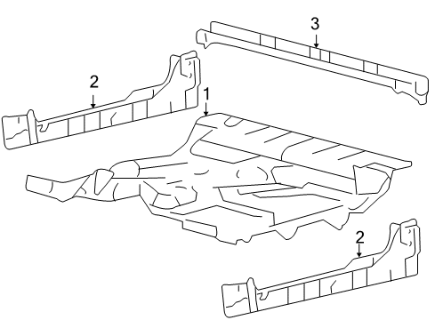 2008 Ford F-150 Cab - Floor Floor Side Rail Diagram for 4L3Z-1510110-BA