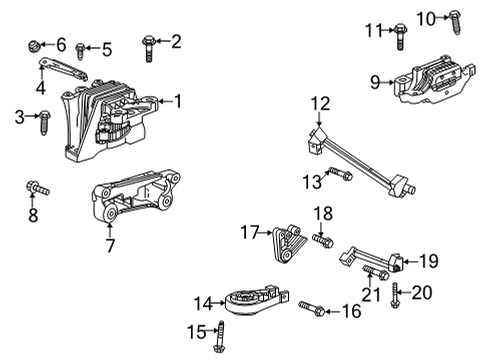 2020 Buick Encore GX Automatic Transmission Strut Support Diagram for 42481296