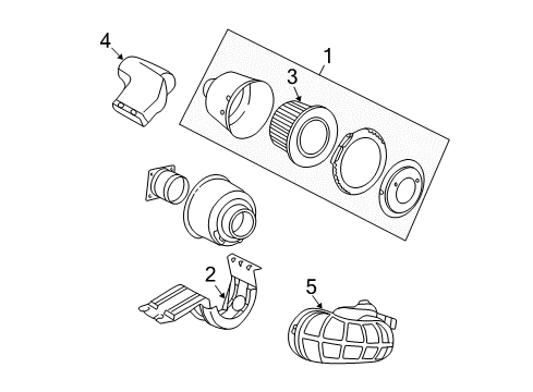 2004 Ford E-350 Club Wagon Filters Air Outlet Diagram for 4C2Z-9B659-DA