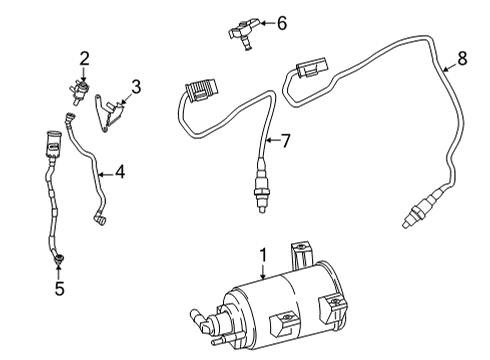 2021 BMW X3 Emission Components Activated Charcoal Filter Diagram for 16137459686