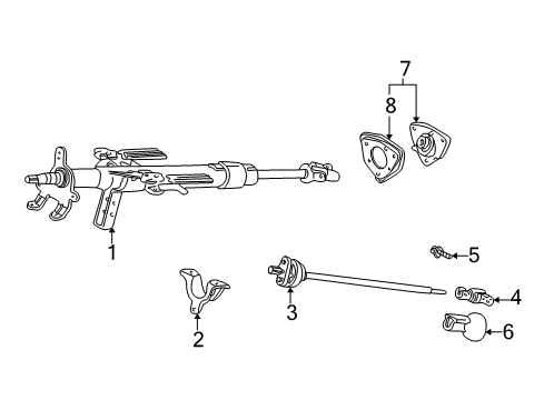 2002 Honda S2000 Steering Column & Wheel, Steering Gear & Linkage Plate, Joint Cover Diagram for 53332-S2A-000