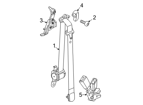 2021 Chrysler Pacifica Seat Belt Seat Belt Buckle Assembly Diagram for 5LA521D2AB
