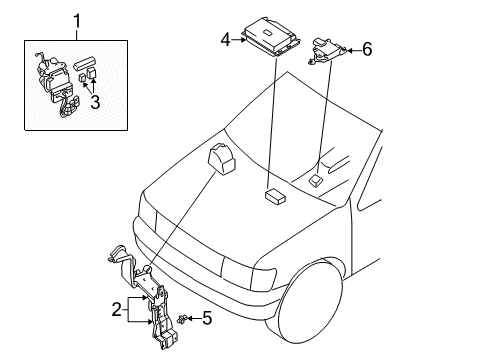 1997 Infiniti QX4 Hydraulic System Piston Kit-Brake Master Cylinder Diagram for 46011-0W025