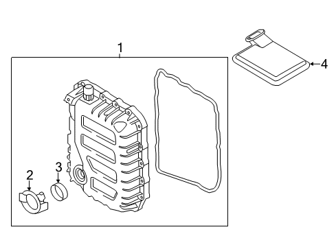 2012 Kia Soul Automatic Transmission Valve Body Oil Filter Assembly Diagram for 4632126300