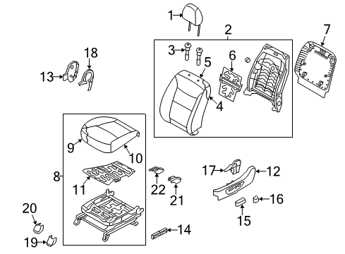 2011 Kia Sorento Heated Seats Switch Assembly-Power Front Diagram for 885202P020J7