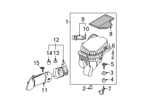 2006 BMW M5 Powertrain Control Intake Duct Diagram for 13717790057