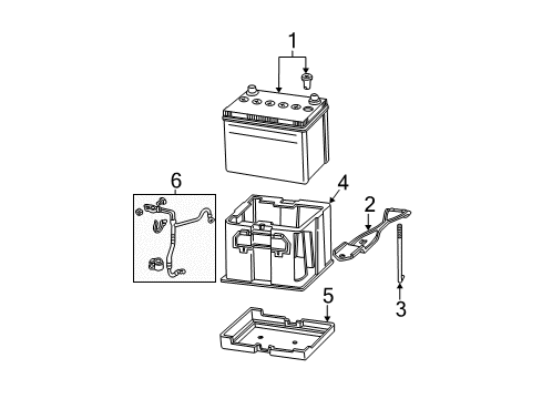2006 Honda CR-V Battery Sub-Wire, Starter Diagram for 32111-PPA-A10