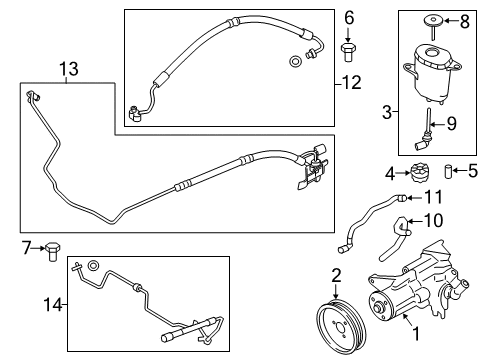 2011 BMW 740Li Wiper & Washer Components Active Steering Return Pipe Diagram for 32416789451