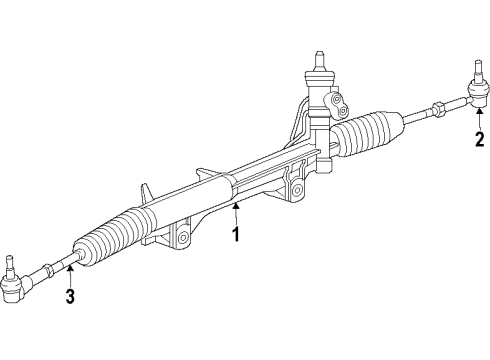 2009 Dodge Durango P/S Pump & Hoses, Steering Gear & Linkage Kit-Inner End Diagram for 68040226AB