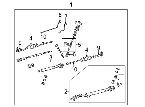 2006 Pontiac GTO P/S Pump & Hoses, Steering Gear & Linkage Shaft, Steering Gear Pinion (W/Valve) Diagram for 92145976