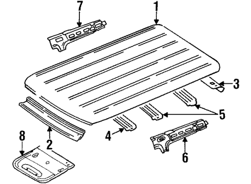 1993 Jeep Grand Wagoneer Roof & Components Seal-Body Side Diagram for 55134570
