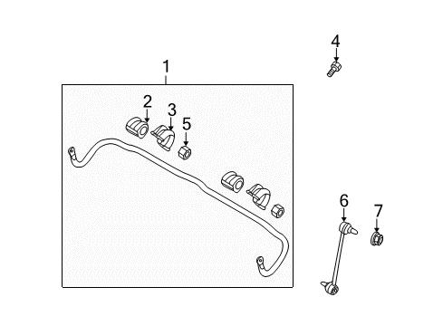 2011 Kia Soul Stabilizer Bar & Components - Front Stopper-Stabilizer Bar Diagram for 54846-1G200