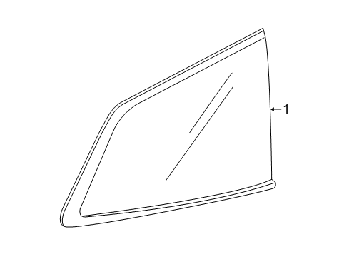 2019 Honda Pilot Quarter Panel - Glass & Hardware GLASS ASSY., R. QUARTER WINDSHIELD (PRIVACY)(AGC) Diagram for 73500-TG7-A21