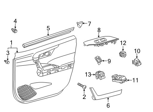 2020 Toyota RAV4 Power Seats Belt Weatherstrip Diagram for 68171-0R050