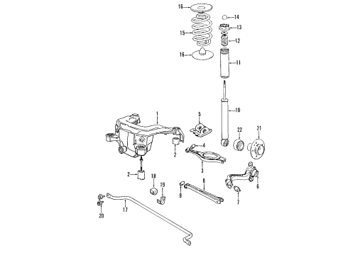 2007 BMW X3 Rear Suspension Components, Lower Control Arm, Upper Control Arm, Ride Control, Stabilizer Bar Drive Flange Diagram for 33411095417