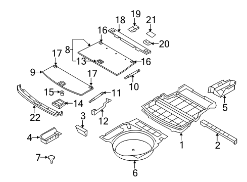 2007 BMW 530xi Interior Trim - Rear Body Handle Recess Diagram for 51476965148