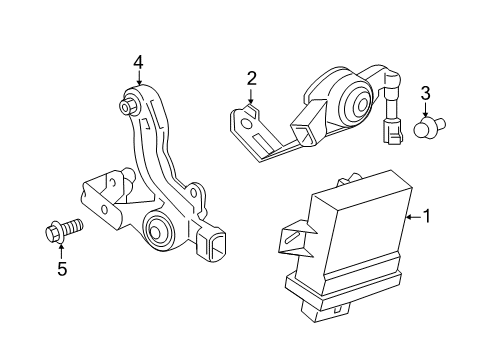 2016 Buick Envision Ride Control Rear Sensor Diagram for 13378226