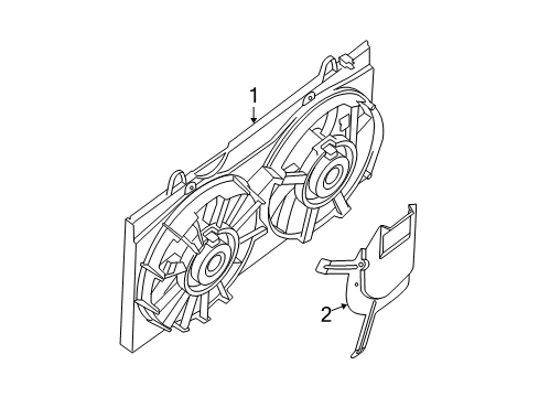 2007 Nissan Sentra Cooling System, Radiator, Water Pump, Cooling Fan Cover-Radiator Shroud Diagram for 21491-ET00A