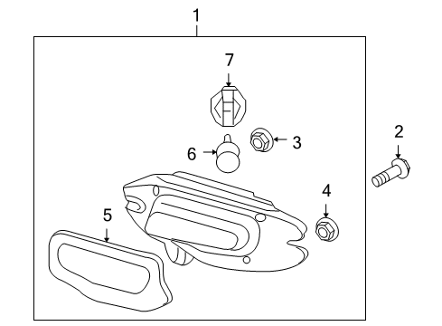 2010 Acura RL Bulbs Collar Diagram for 34405-SJA-G01