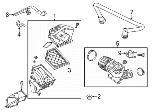 2021 Cadillac CT4 Filters Air Cleaner Assembly Diagram for 84601260
