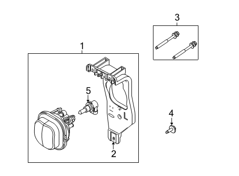 2004 Ford Excursion Fog Lamps Fog Lamp Diagram for 3C3Z-15200-BA