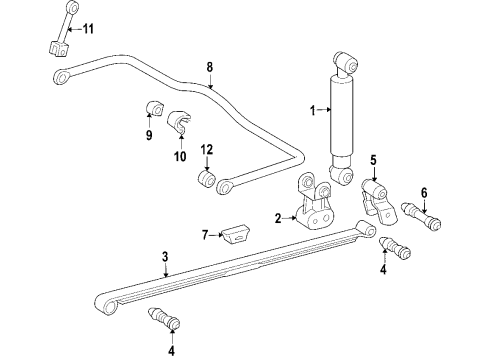 2005 Dodge Sprinter 3500 Rear Suspension Components, Stabilizer Bar Link-SWAY Bar Diagram for 5118696AA