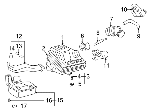 2003 Kia Optima Filters Resonator Assembly Diagram for 28191-38001