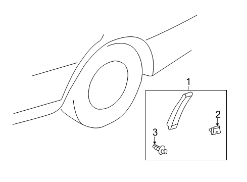 1997 Lexus ES300 Exterior Trim - Quarter Panel MOULDING Sub-Assembly, Quarter Diagram for 75606-33030-D3