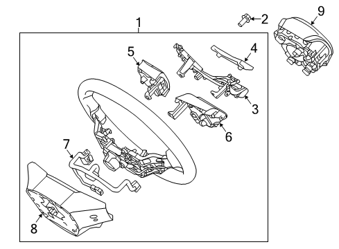 2018 Kia Sorento Steering Column & Wheel, Steering Gear & Linkage Bezel-Inner Diagram for 56172C6000