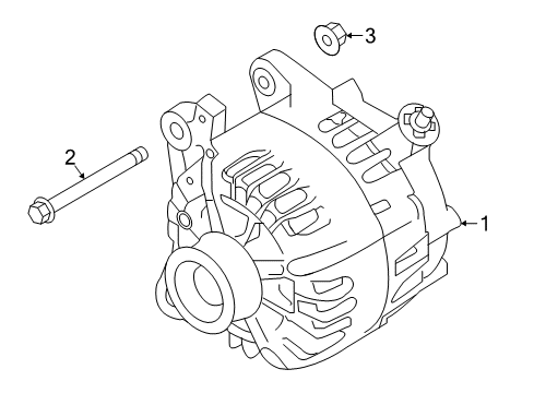 2022 Nissan Rogue Sport Alternator ALTERNATOR Diagram for 23100-4BB0A