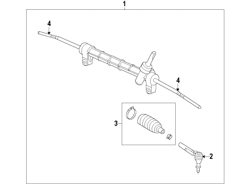 2013 GMC Terrain P/S Pump & Hoses, Steering Gear & Linkage Steering Gear Diagram for 22985119