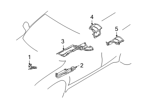2004 BMW X5 Heat Shields Heat Insulation, Left Engine Support Diagram for 51488402423