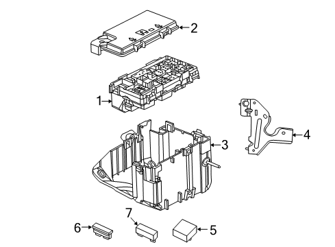 2015 Jeep Grand Cherokee Fuse & Relay Bracket-Power Distribution Center Diagram for 68143686AB