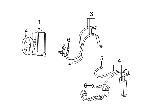 2009 Dodge Nitro P/S Pump & Hoses, Steering Gear & Linkage Hose-Power Steering Return Diagram for 52125402AG