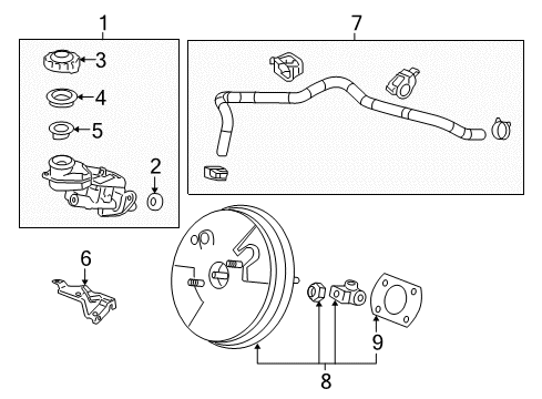 2015 Honda CR-V Hydraulic System Set, Master Power Diagram for 01469-T1X-A00