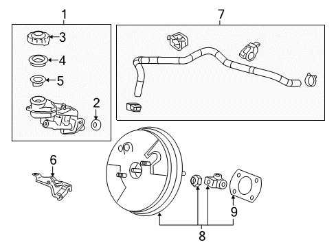 2013 Honda CR-V Hydraulic System Set, Master Power Diagram for 01469-T0H-A01